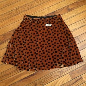 Velvet polka dot circle skirt